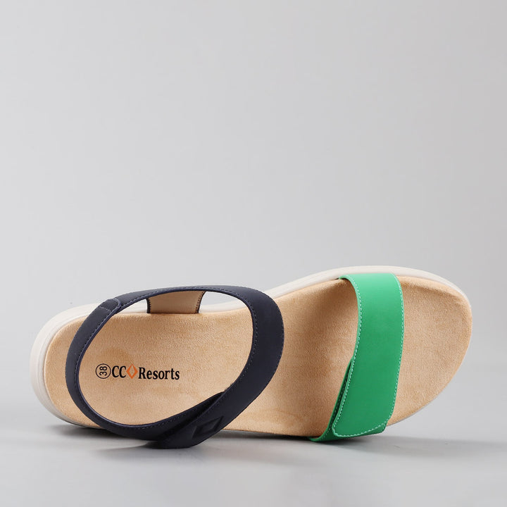 Penelope - Emerald/Navy