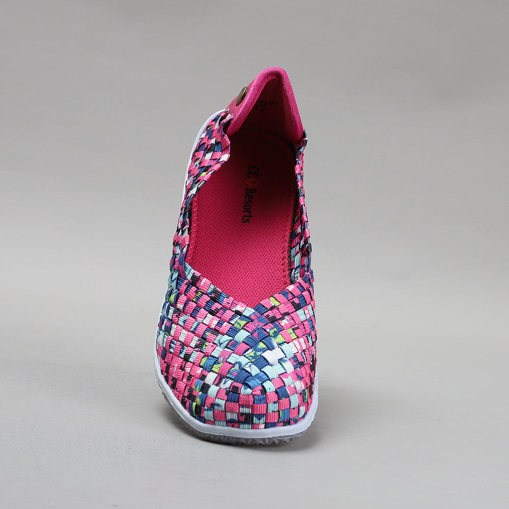 Sugar Blue Fuchsia CC Resorts cc woven Casual slip-ons